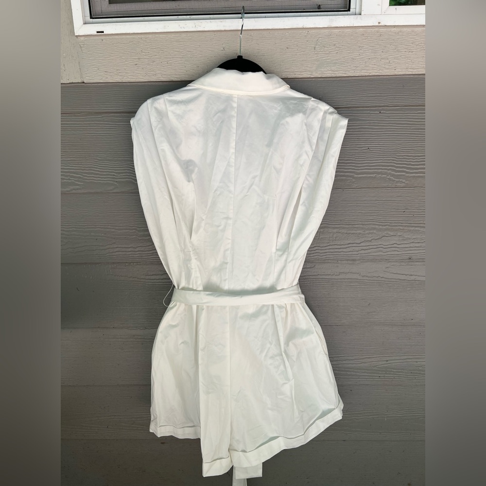 Grey Lab Cream Button-Up Romper - Picture 5 of 7